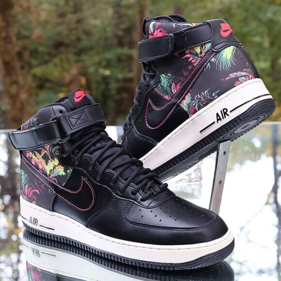 Nike Air Force 1 High Black Floral - Picture 1 of 16